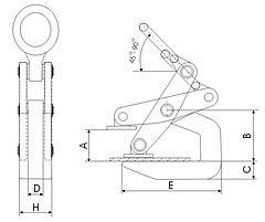 UCHWYT DO PRZENOSZENIA BLACH W POZIOMIE TYP &ndash; UBP S / R