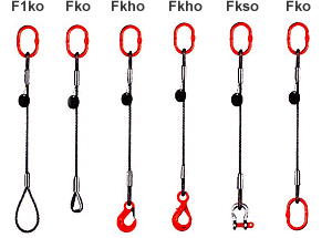 Zawiesia linowe jednociegnowe wg normy EN 13414