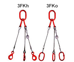 Zawiesia linowe trzyciegnowe wg normy EN 13414